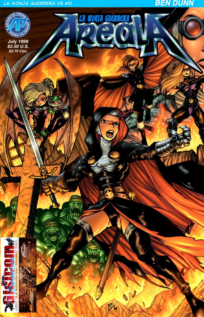 Portada ampliada de La Monja Guerrera V3 #01 Arecla