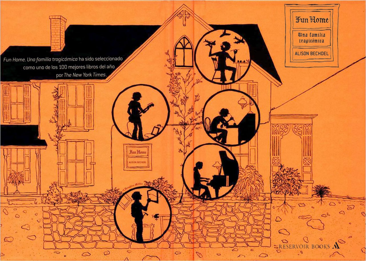 Portada ampliada de Fun Home. Una familia tragicómica