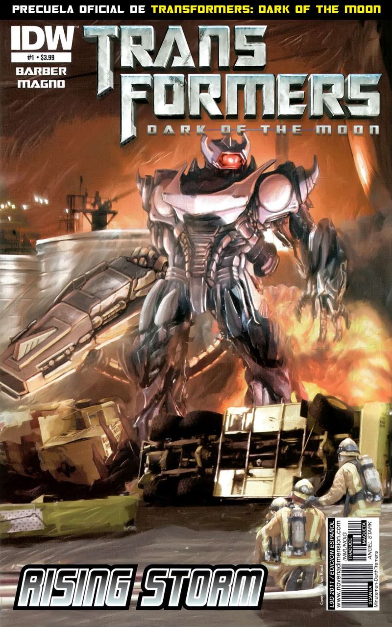 Portada ampliada de Transformers Dark of the moon