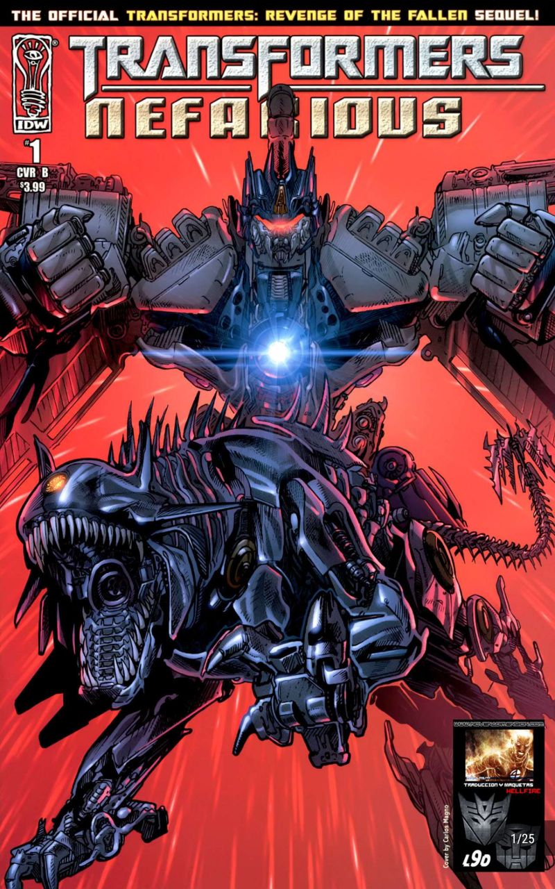 Portada ampliada de Transformers Nefarious