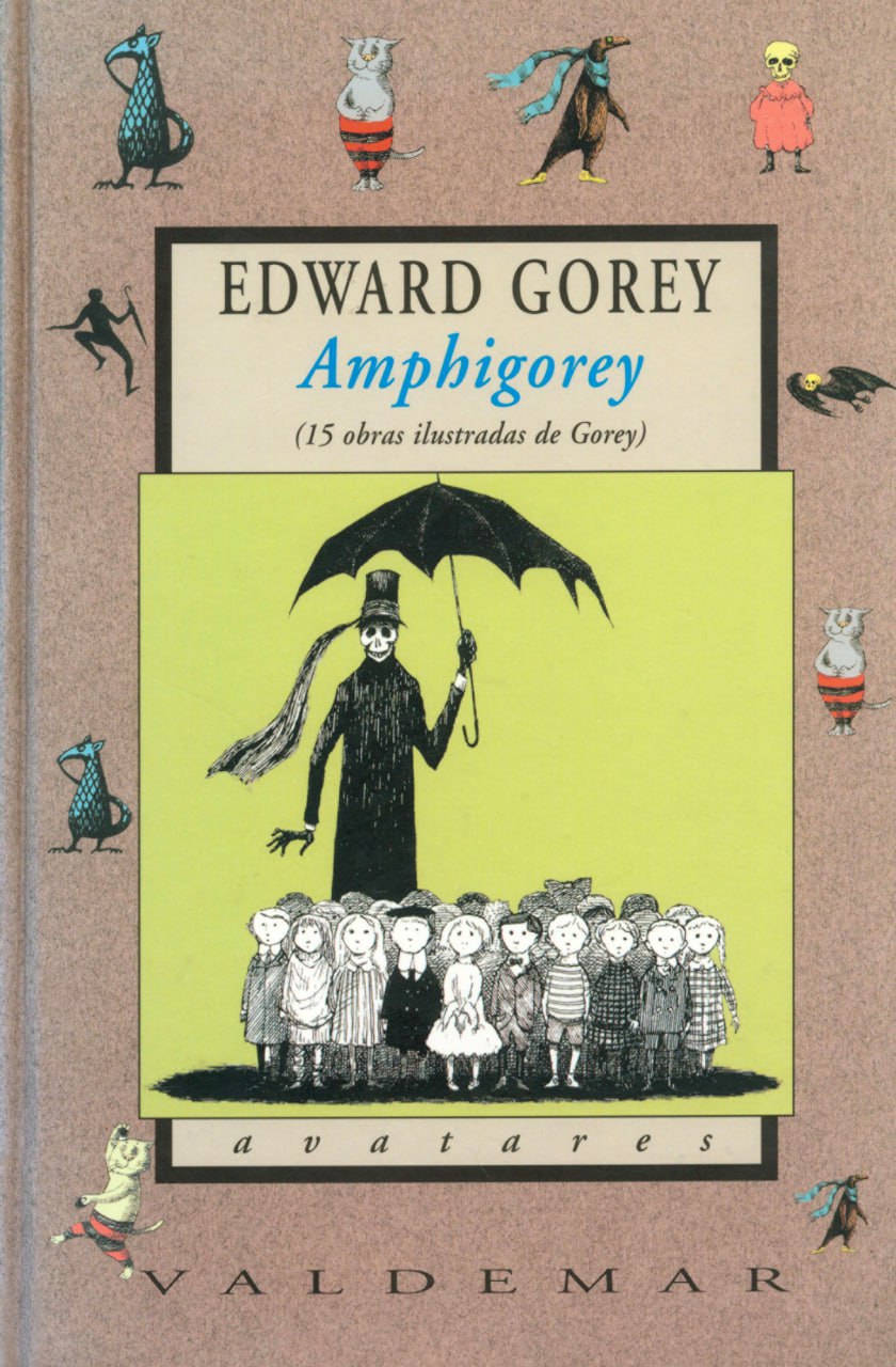 Portada ampliada de Amphigorey (15 obras ilustradas de Gorey)