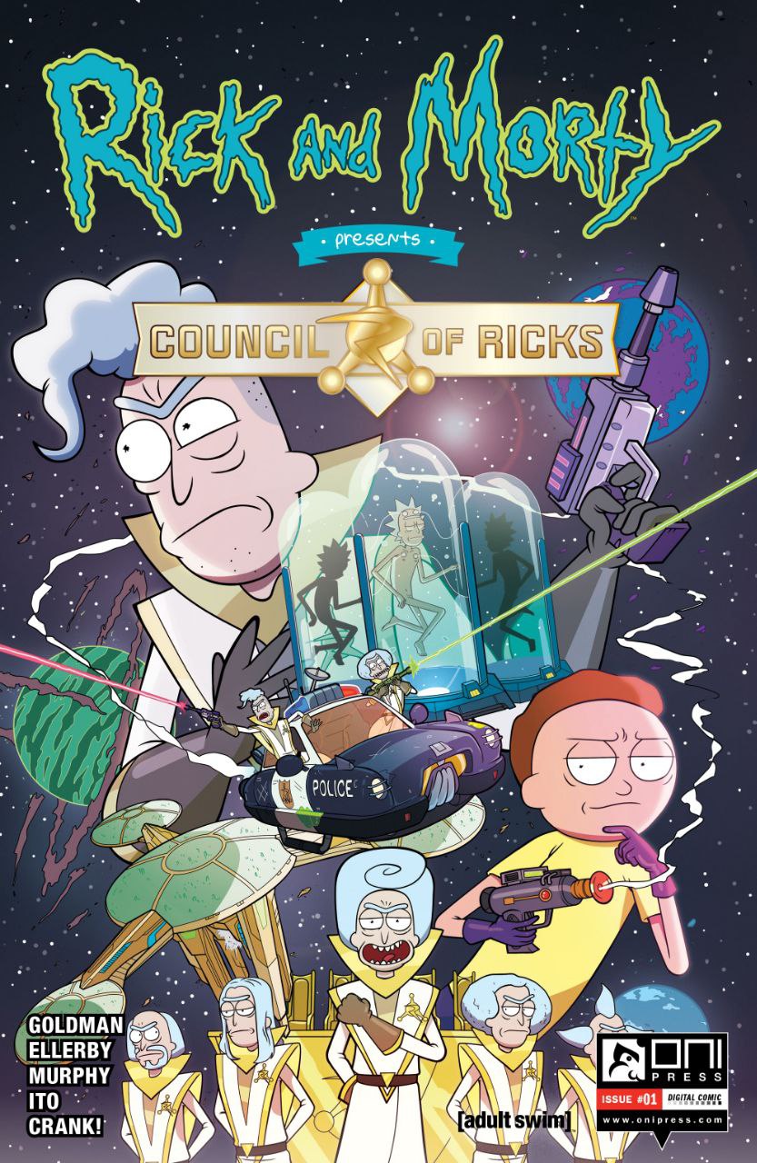 Portada ampliada de Rick and Morty Presents: Council of Ricks