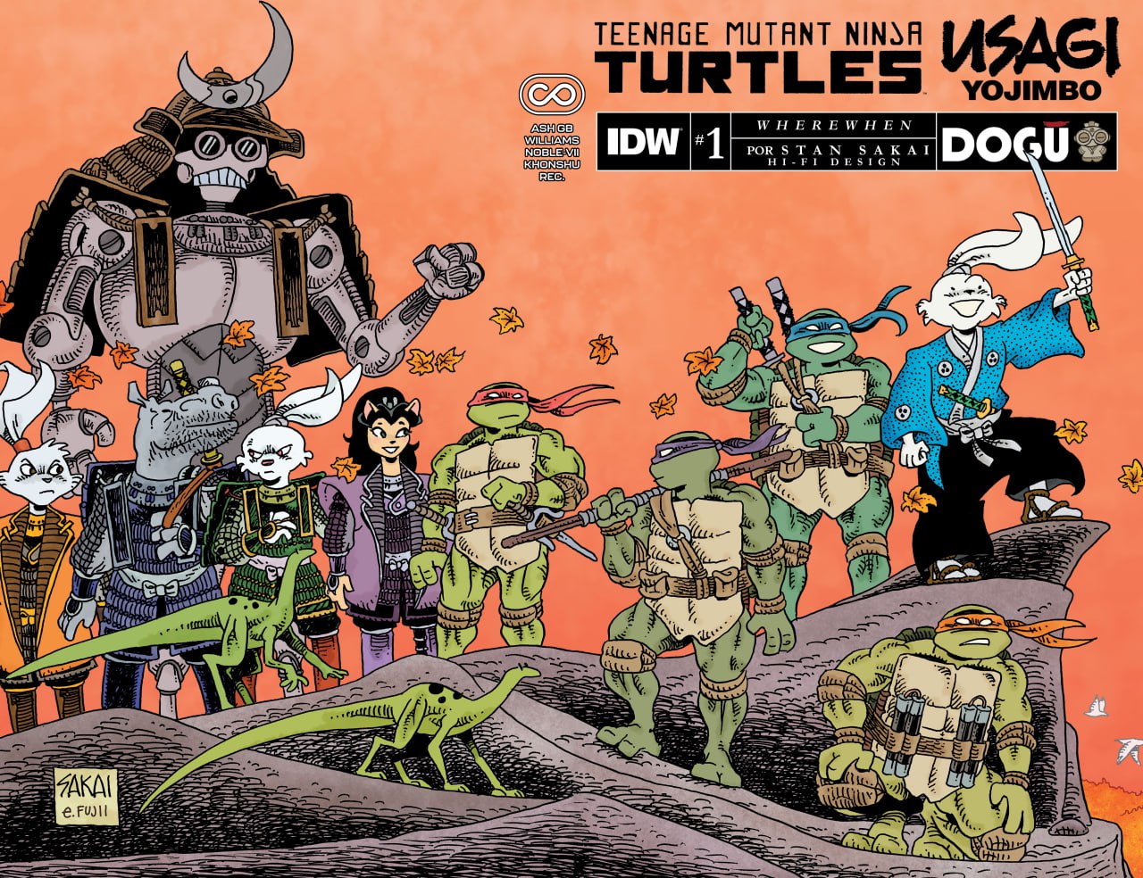 Portada ampliada de TEENAGE MUTANT NINJA TURTLES USAGI YOJIMBO