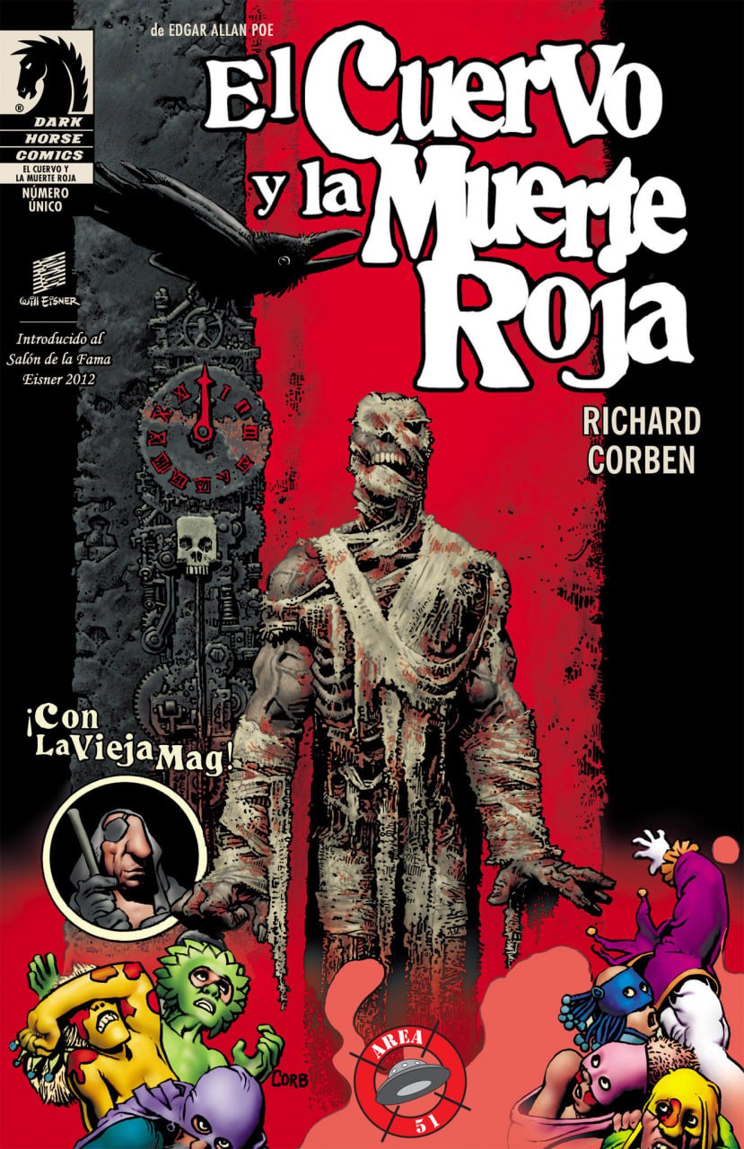 Portada ampliada de El Cuervo y la Muerte Roja