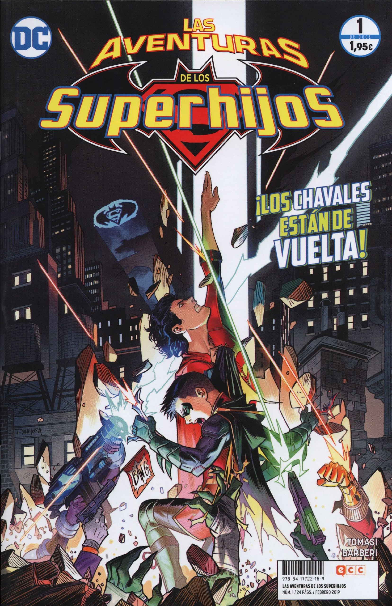 Portada ampliada de Las Aventuras de los Superhijos