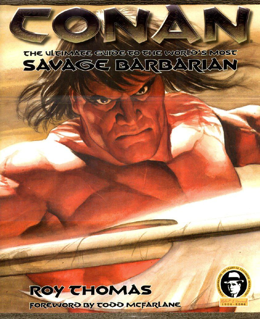 Portada ampliada de CONAN THE ULTIMATE GUIDE TO THE WORLD'S MOST SAVAGE BARBARIAN