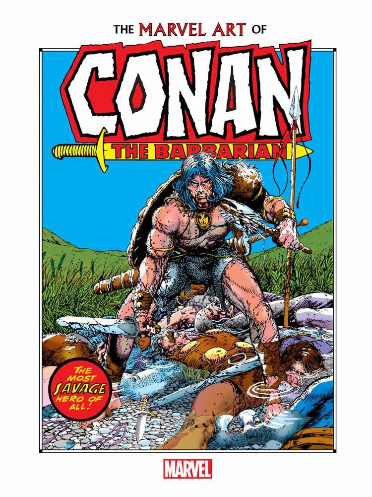 Portada ampliada de THE MARVEL ART OF CONAN THE BARBARIAN