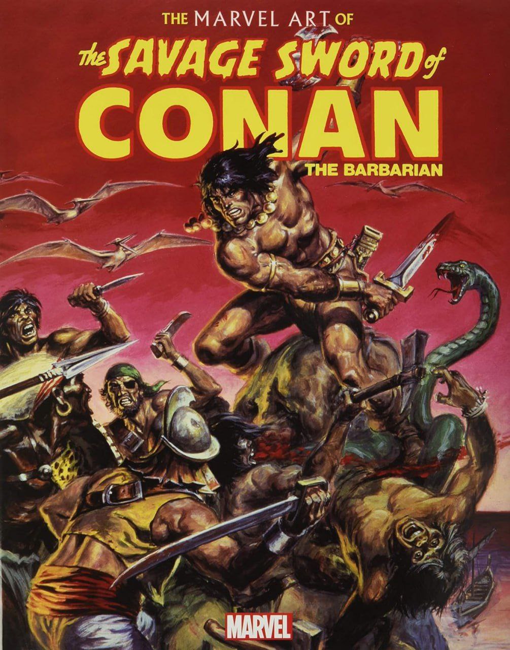 Portada ampliada de THE MARVEL ART OF The SAVAGE SWORD of CONAN THE BARBARIAN