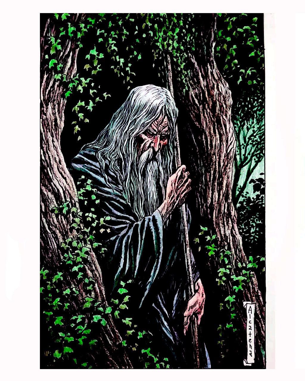 Portada ampliada de MERLIN - PROLOGO INEDITO MAS CAPITULO UNO EN BLANCO Y NEGRO - WOOD & ALCATENA - HA COMICS