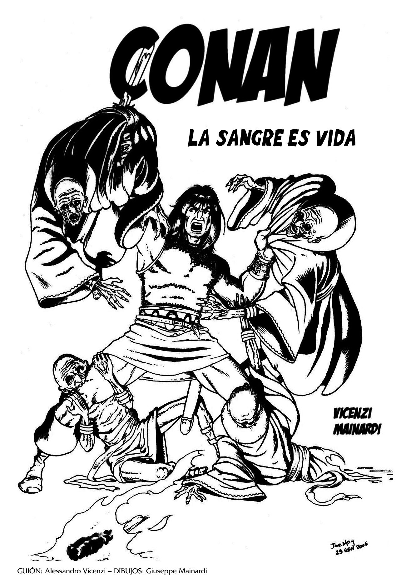 Portada ampliada de CONAN LA SANGRE ES VIDA