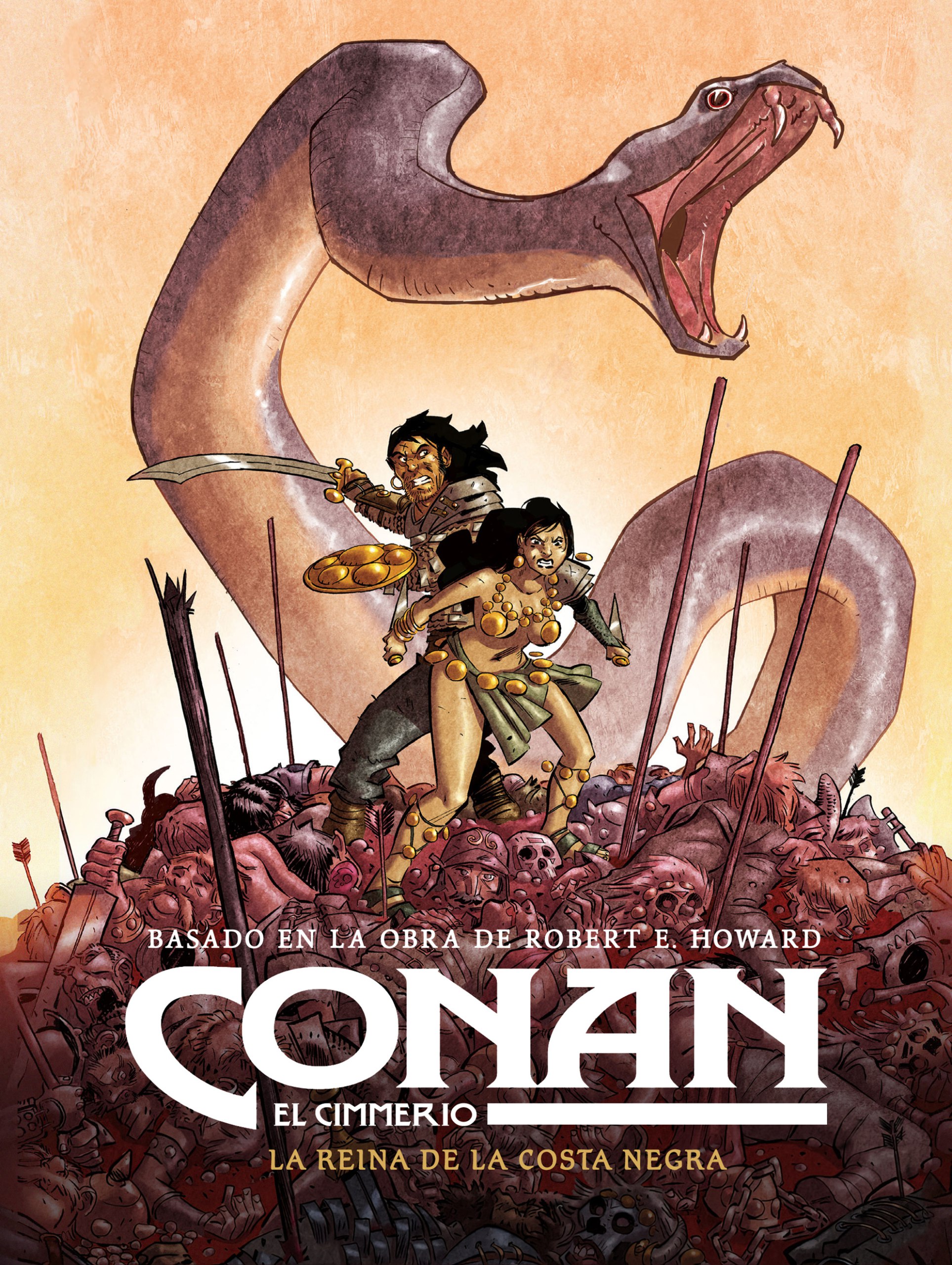 Portada ampliada de CONAN EL CIMMERIO LA REINA DE LA COSTA NEGRA