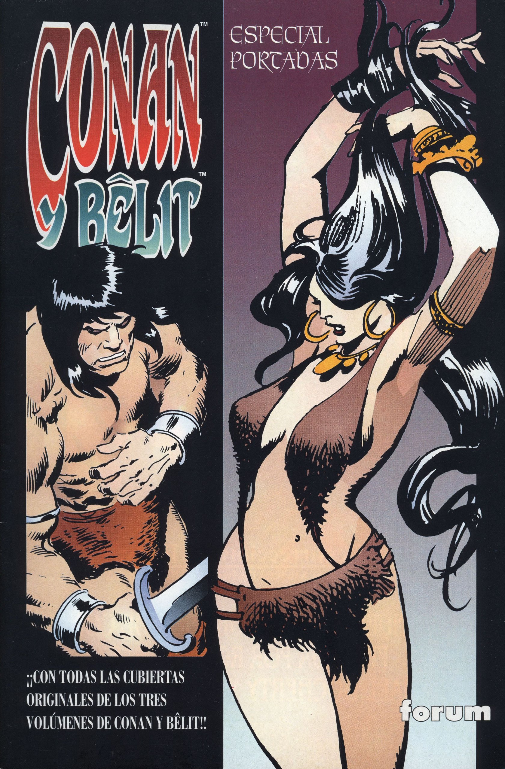 Portada ampliada de Conan y Belit