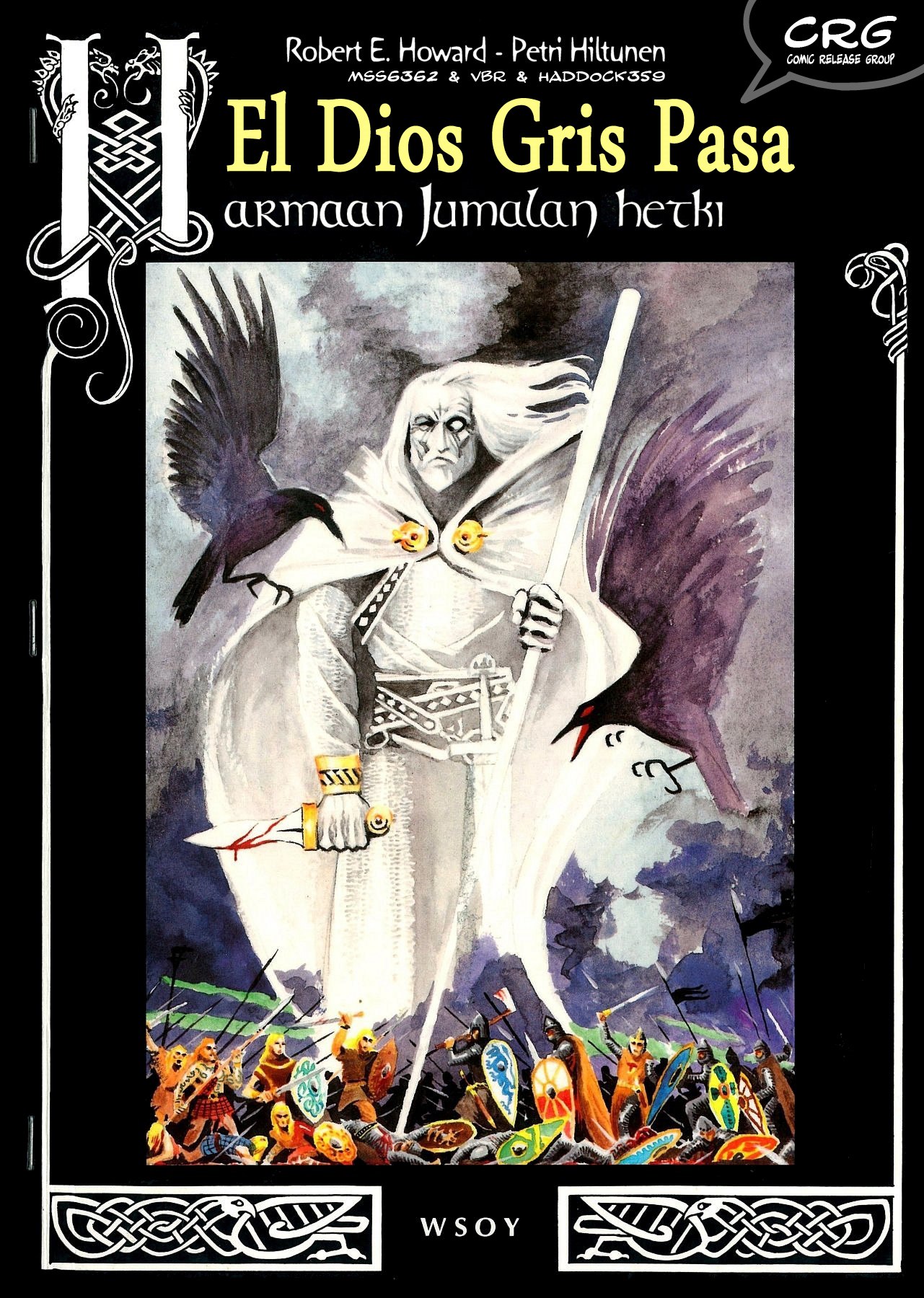 Portada ampliada de El Dios Gris Pasa
