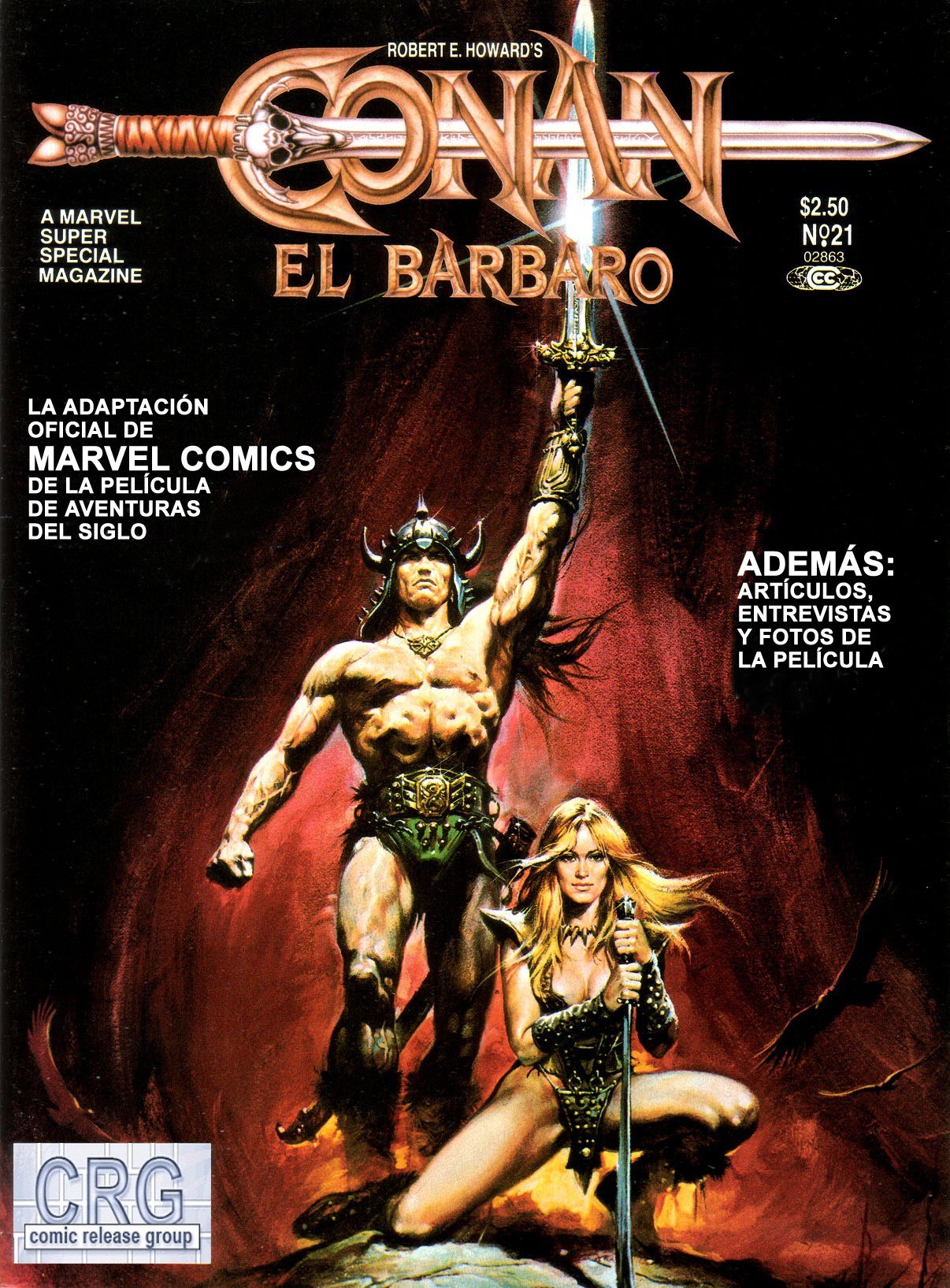 Portada ampliada de Conan El Bárbaro