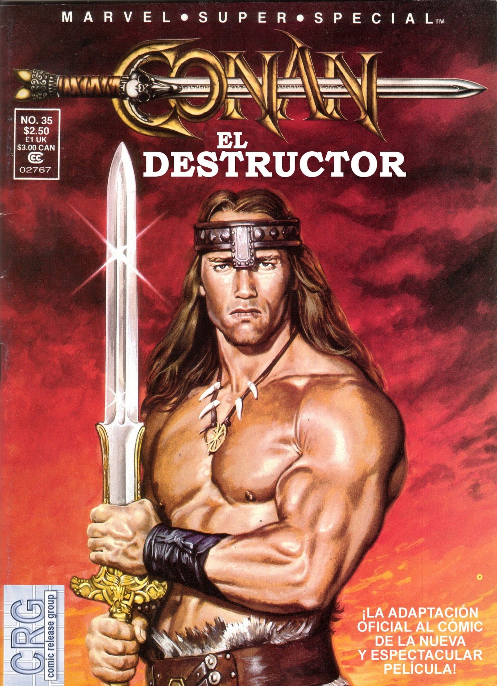Portada ampliada de Conan El Destructor