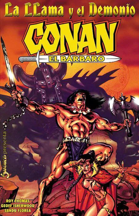 Portada ampliada de La Llama y el Demonio Conan El Bárbaro