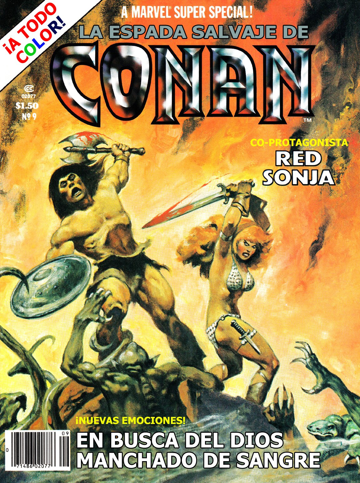 Portada ampliada de La espada salvaje de Conan