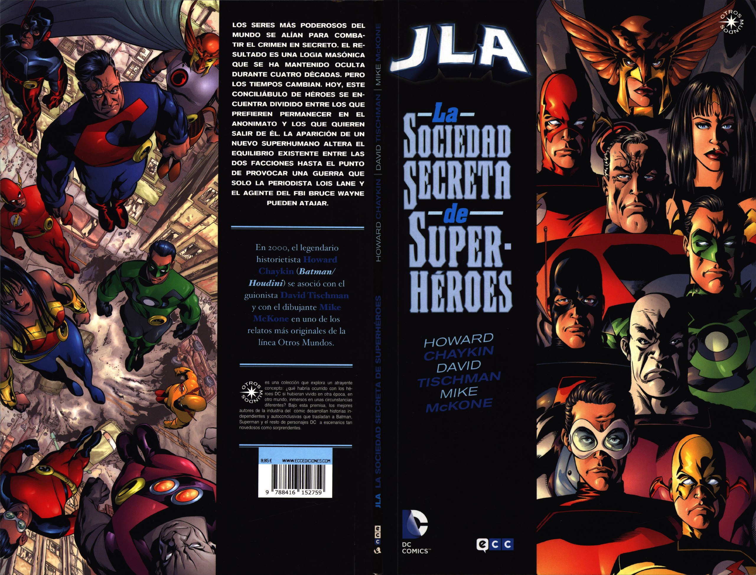 Portada ampliada de JLA La Sociedad Secreta de Super-Herodes