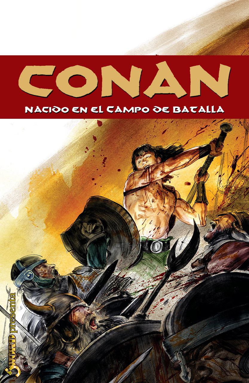Portada ampliada de CONAN NACIDO EN EL CAMPO DE BATALLA