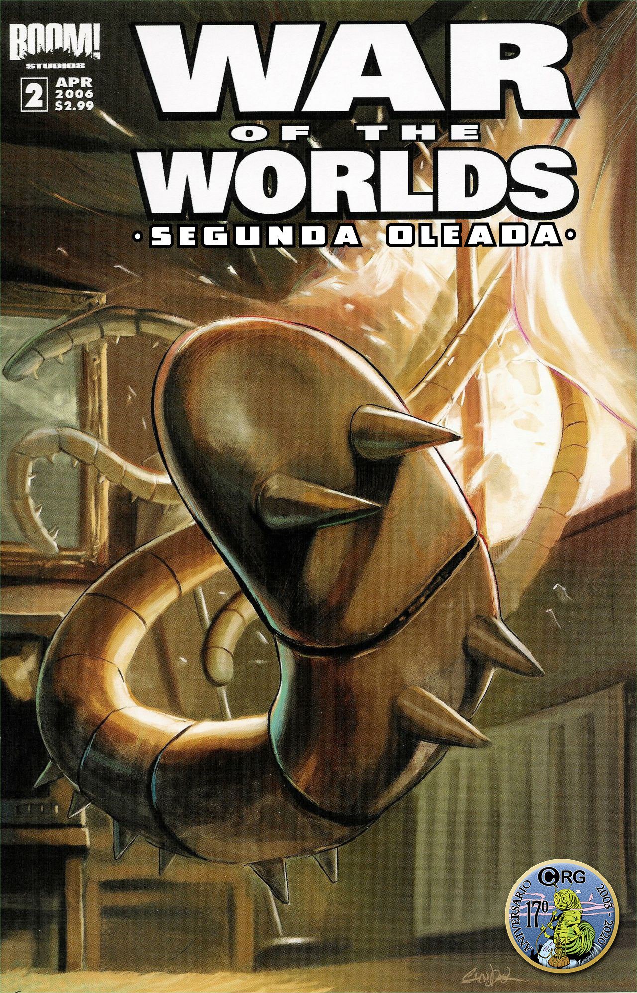 Portada ampliada de War of the Worlds. Segunda Oleada