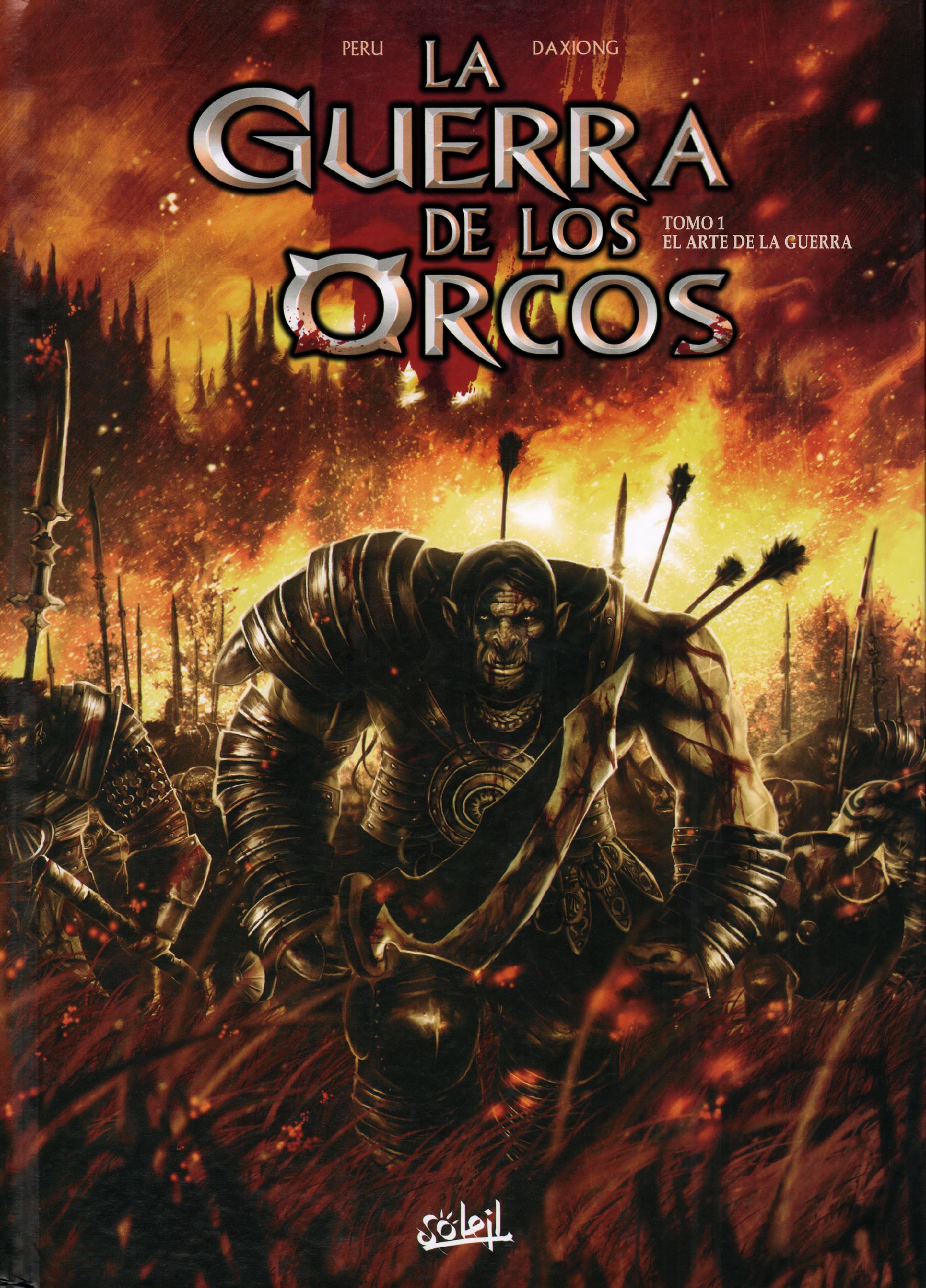 Portada ampliada de La Guerra de los Orcos