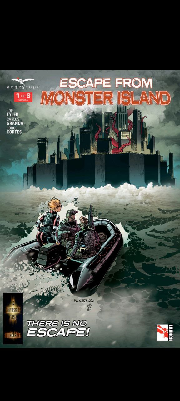 Portada ampliada de ESCAPE FROM MONSTER ISLAND