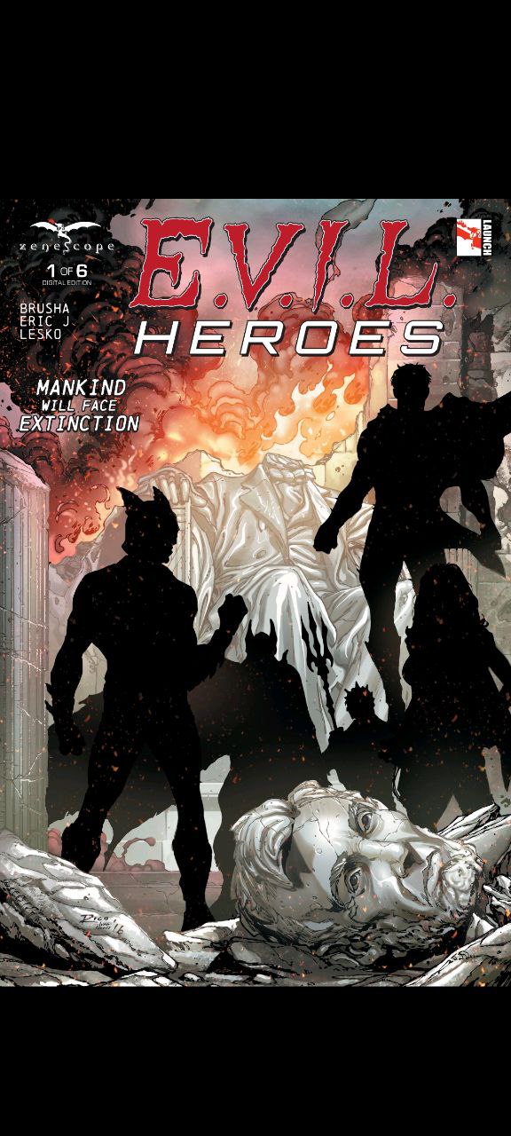Portada ampliada de EVIL HEROES