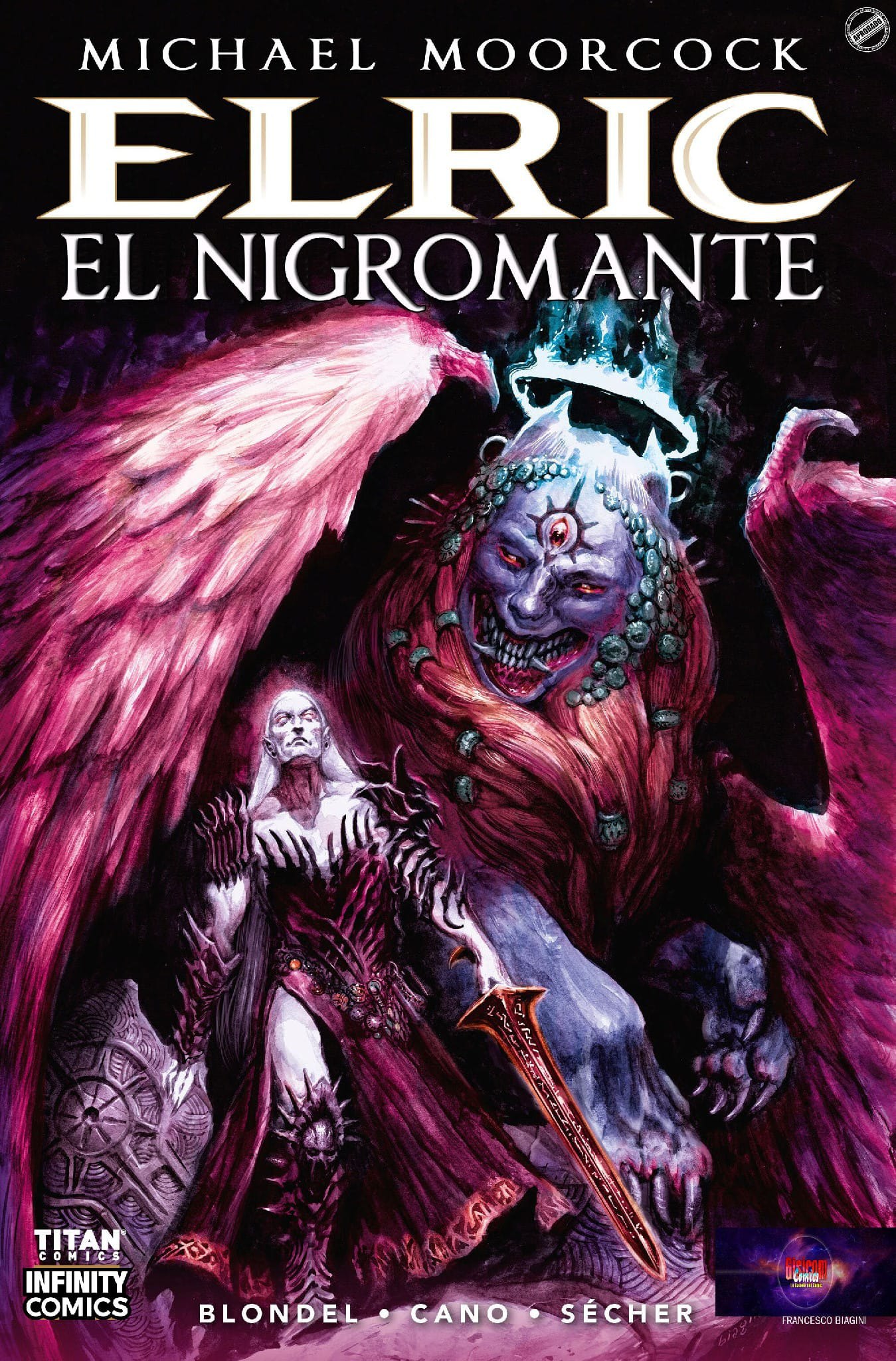 Portada ampliada de ELRIC EL NIGROMANTE