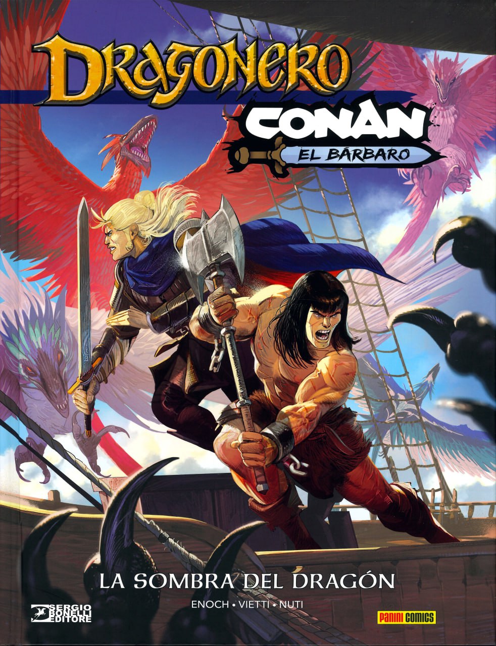 Portada ampliada de Dragonero Conan el Bárbaro: La Sombra del Dragón