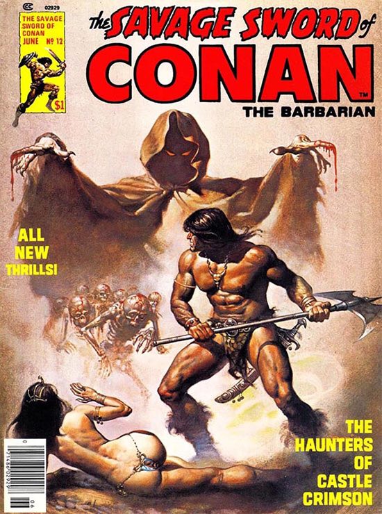 Portada ampliada de The Savage Sword of Conan the Barbarian