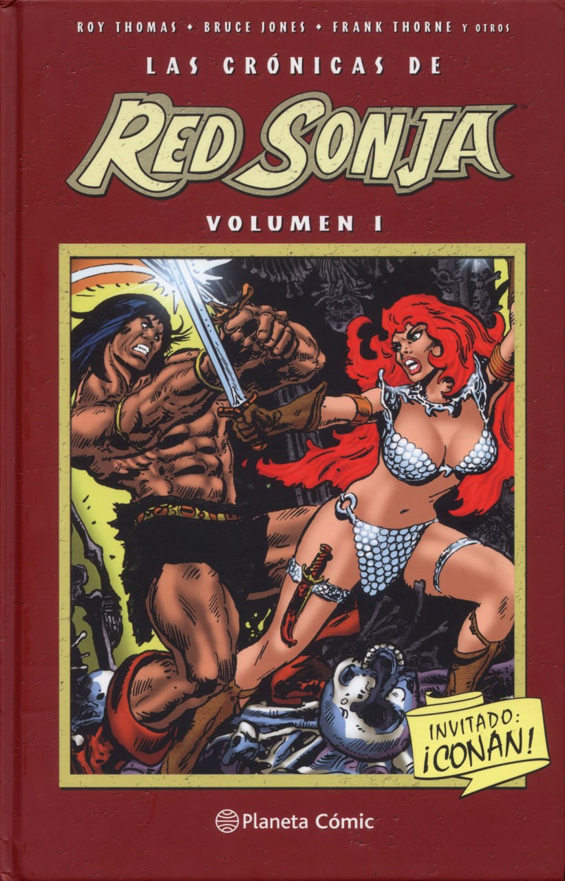 Portada ampliada de Las Crónicas de Red Sonja Volumen