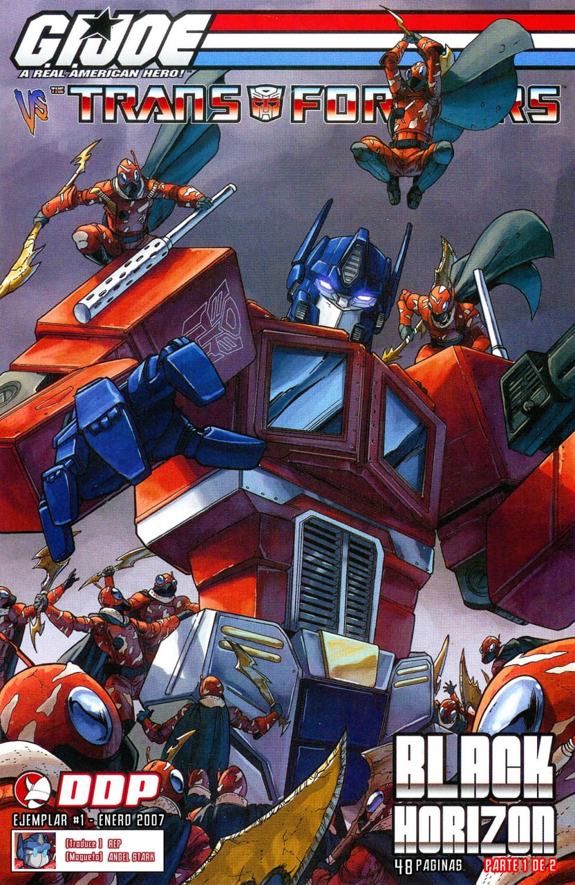 Portada ampliada de GI JOE VS TRANSFORMERS