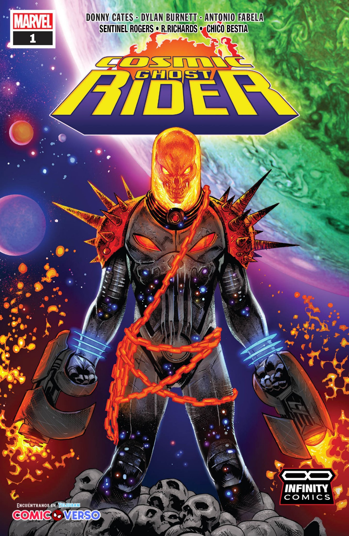 Portada ampliada de Cosmic Ghost Rider
