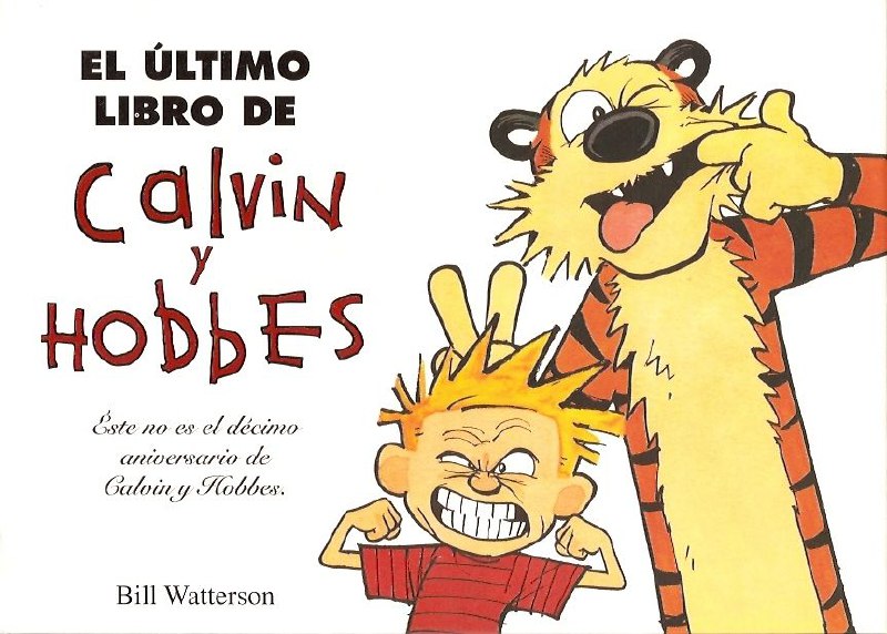 Portada ampliada de EL ÚLTIMO LIBRO DE Calvin y Hobbes