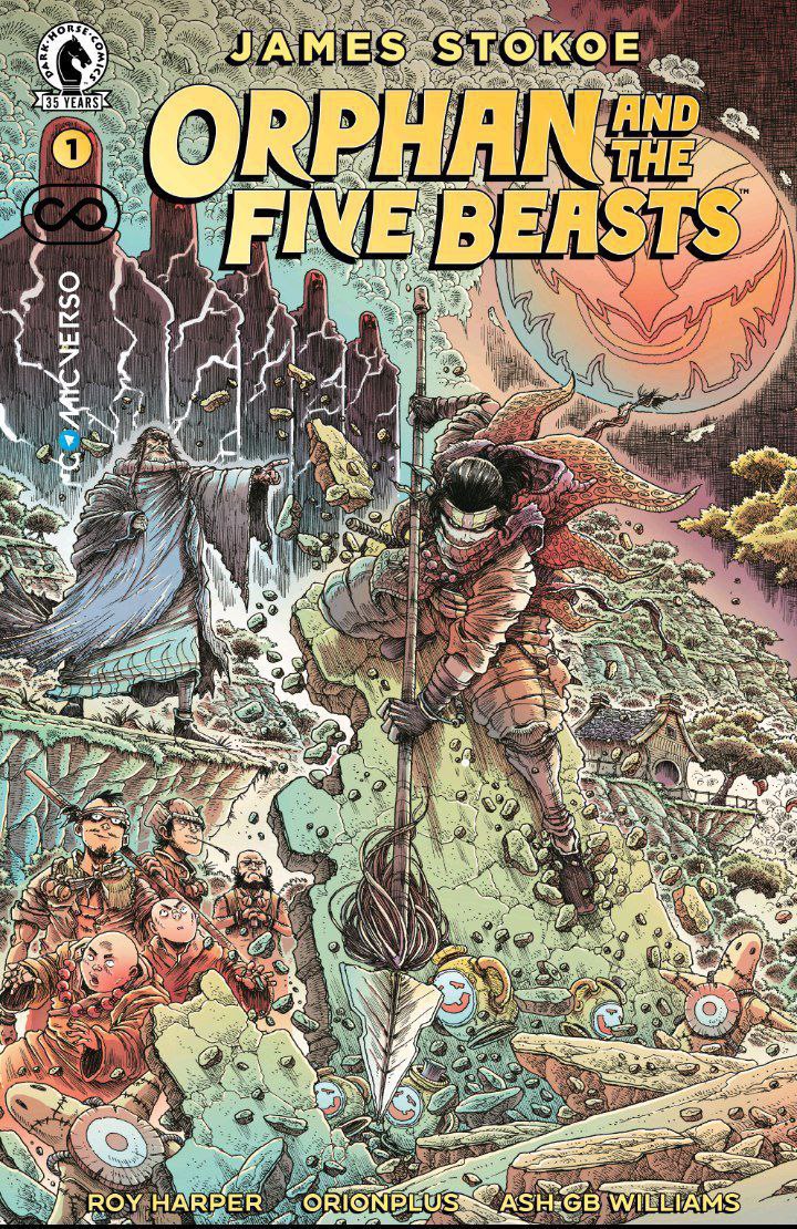 Portada ampliada de ORPHAN AND THE FIVE BEASTS