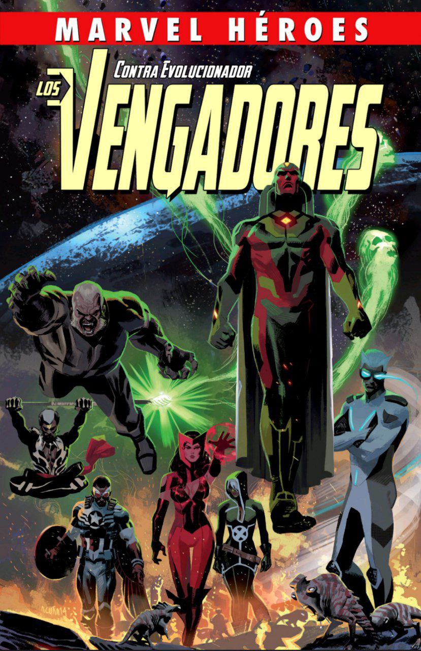Portada ampliada de MARVEL HÉROES Contra Evolucionador Los Vengadores