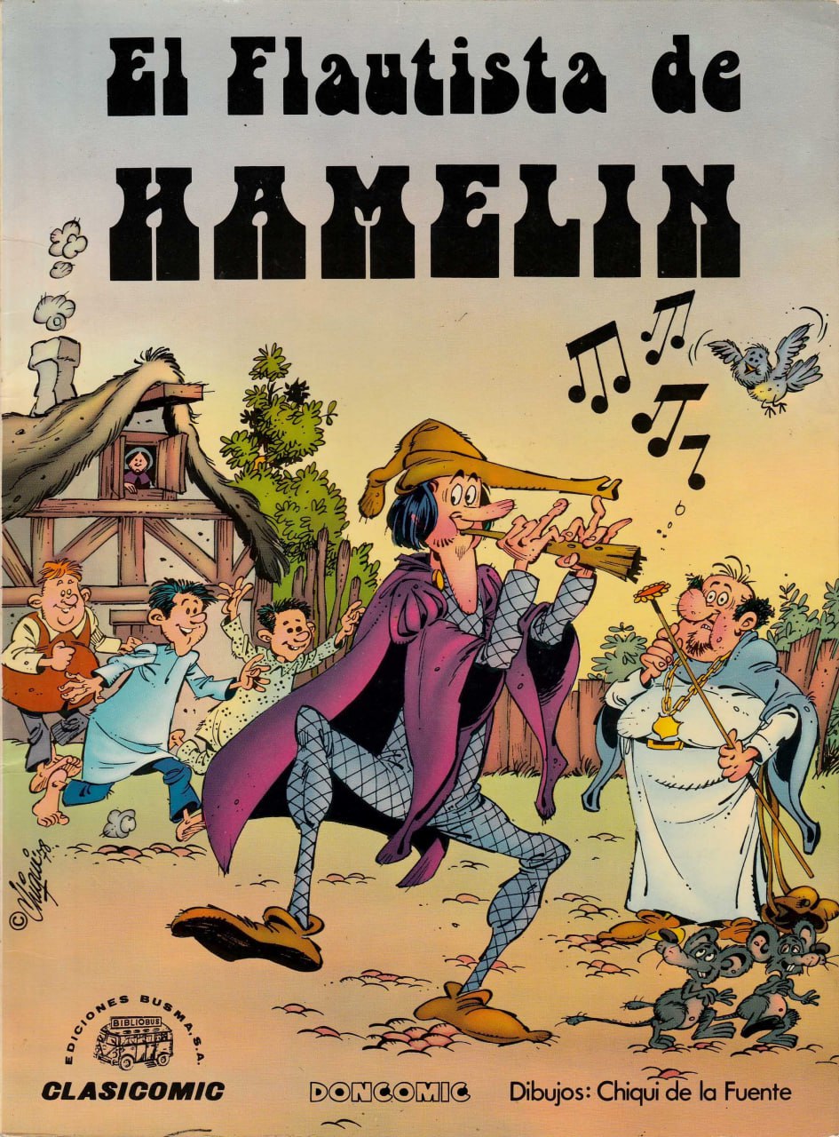 Portada ampliada de El Flautista de HAMELIN