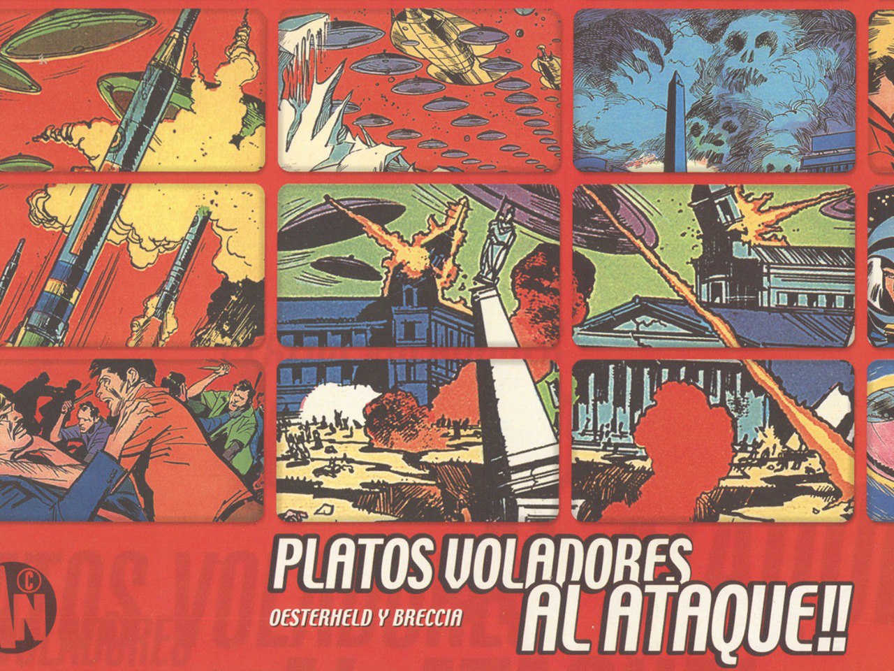 Portada ampliada de PLATOS VOLADORES AL ATAQUE!!