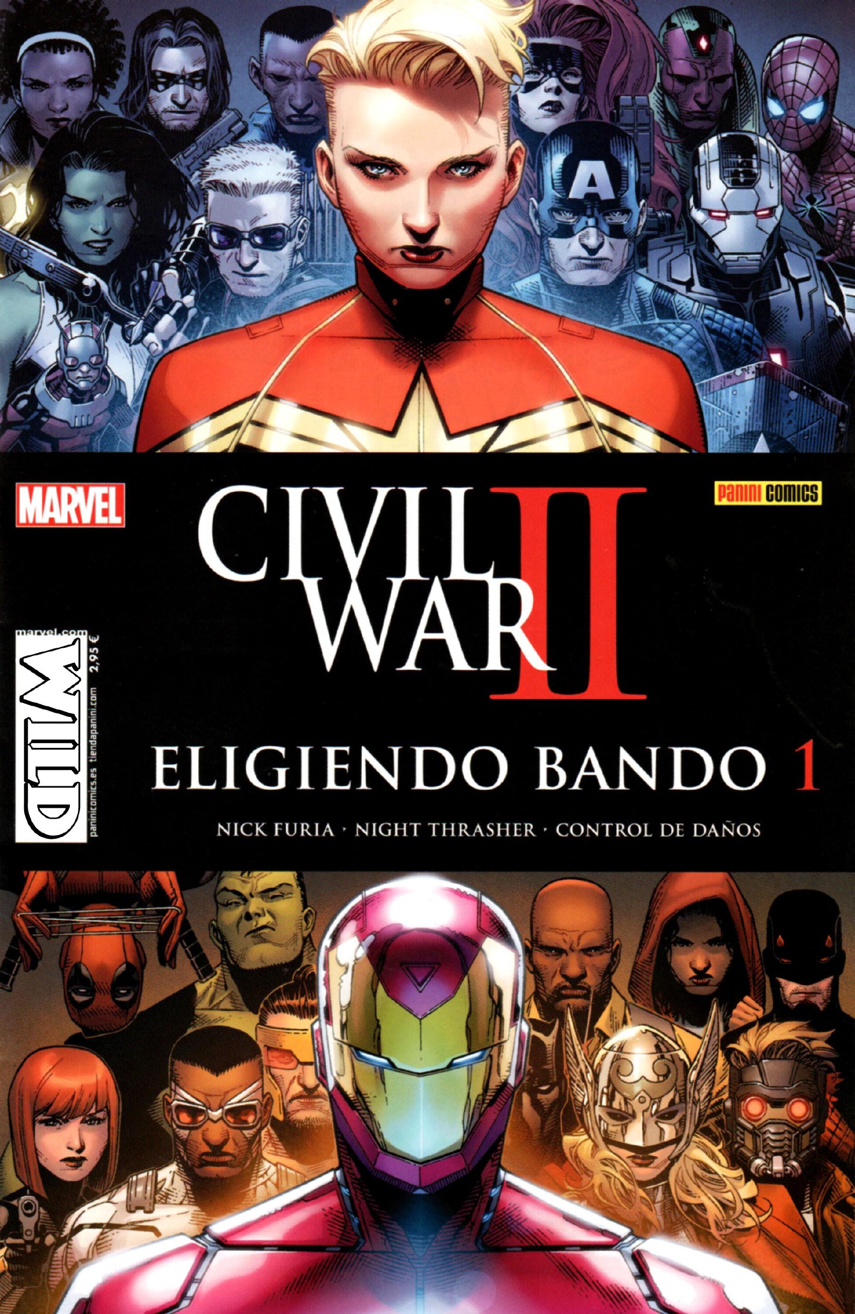 Portada ampliada de CIVIL WAR II ELIGIENDO BANDO