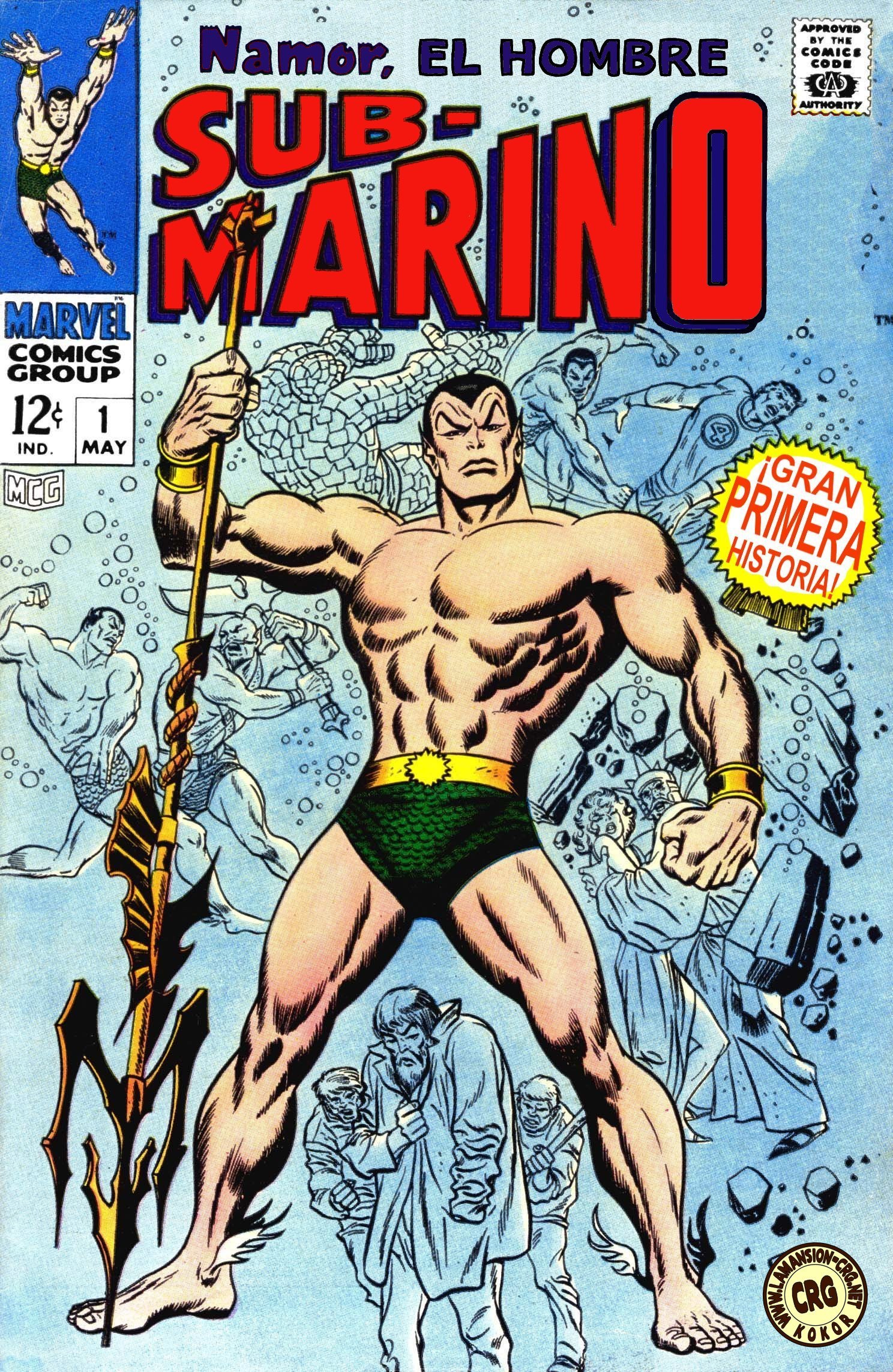 Portada ampliada de Namor, EL HOMBRE SUB-MARINO