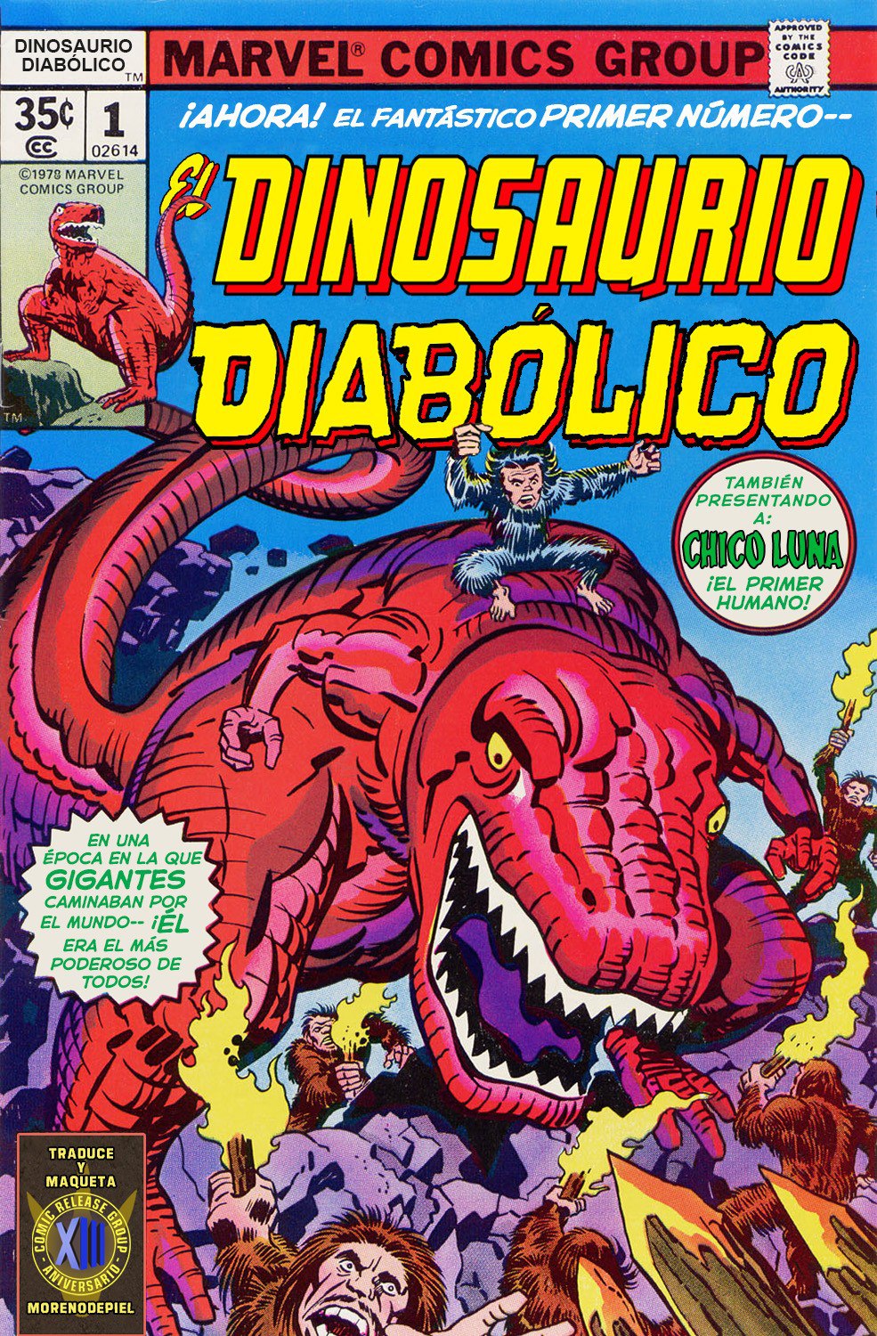 Portada ampliada de DINOSAURIO DIABOLICO