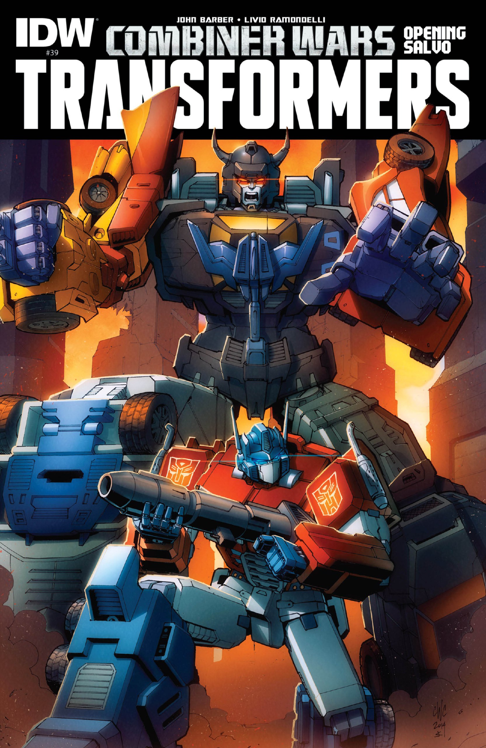 Portada ampliada de Combiner Wars Opening Salvo Transformers
