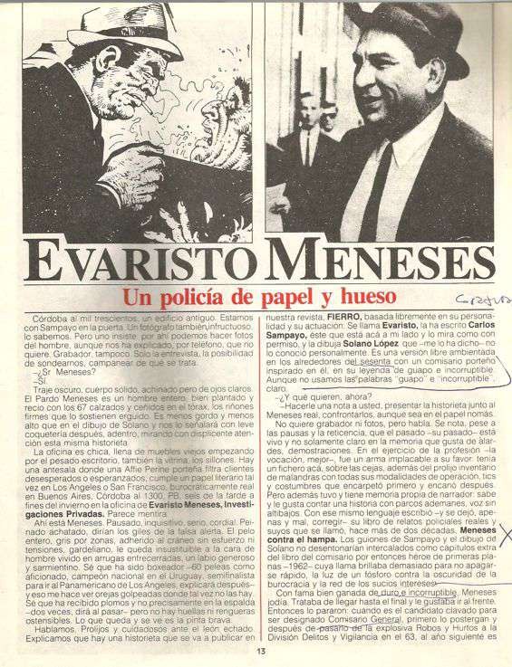 Portada ampliada de Evaristo Meneses