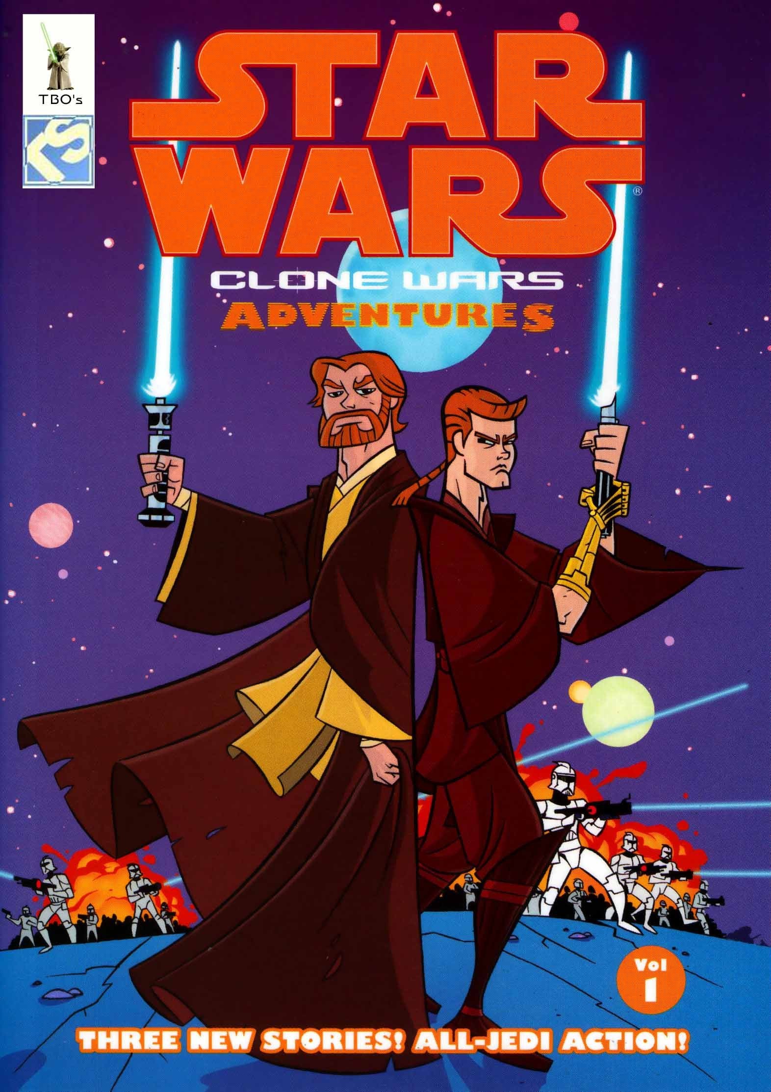 Portada ampliada de STAR WARS CLONE WARS ADVENTURES