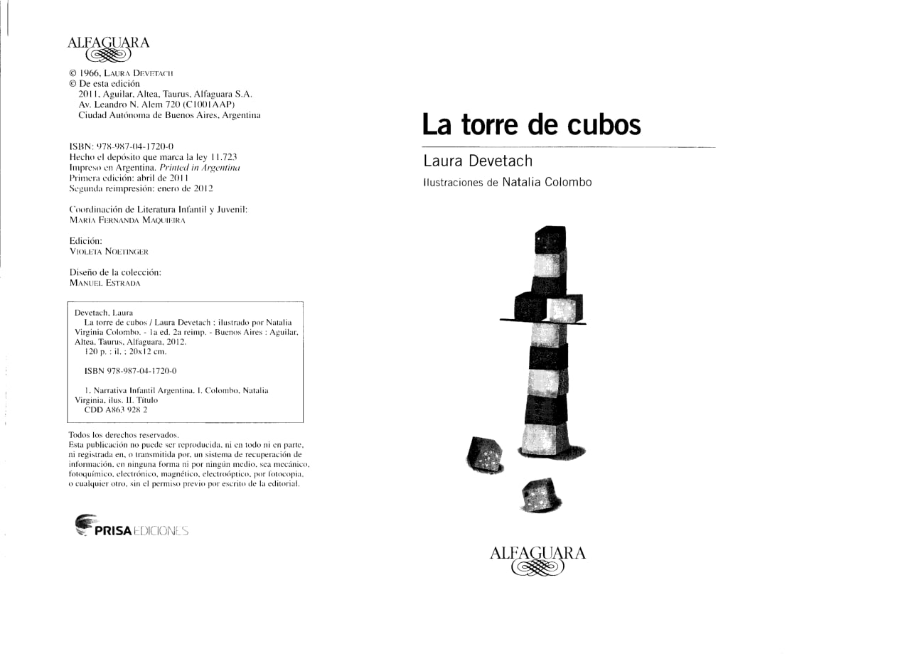 Portada ampliada de La torre de cubos