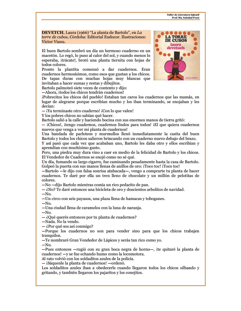 Portada ampliada de La planta de Barlol