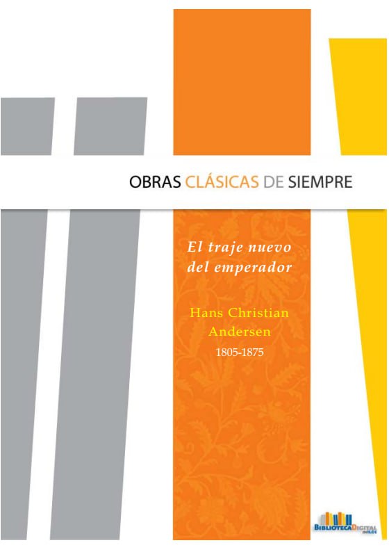 Portada ampliada de El traje nuevo del emperador