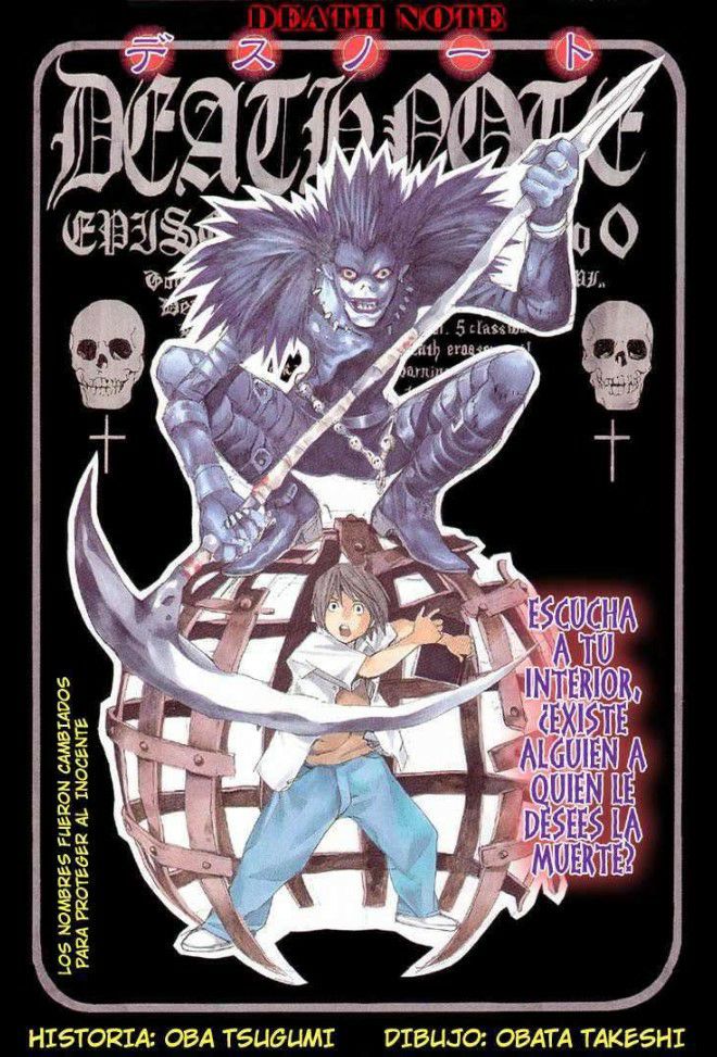 Portada ampliada de DEATH NOTE