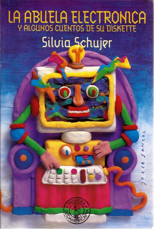 Portada ampliada de LA ABUELA ELECTRONICA Y ALGUNOS CUENTOS DE SU DISKETTE