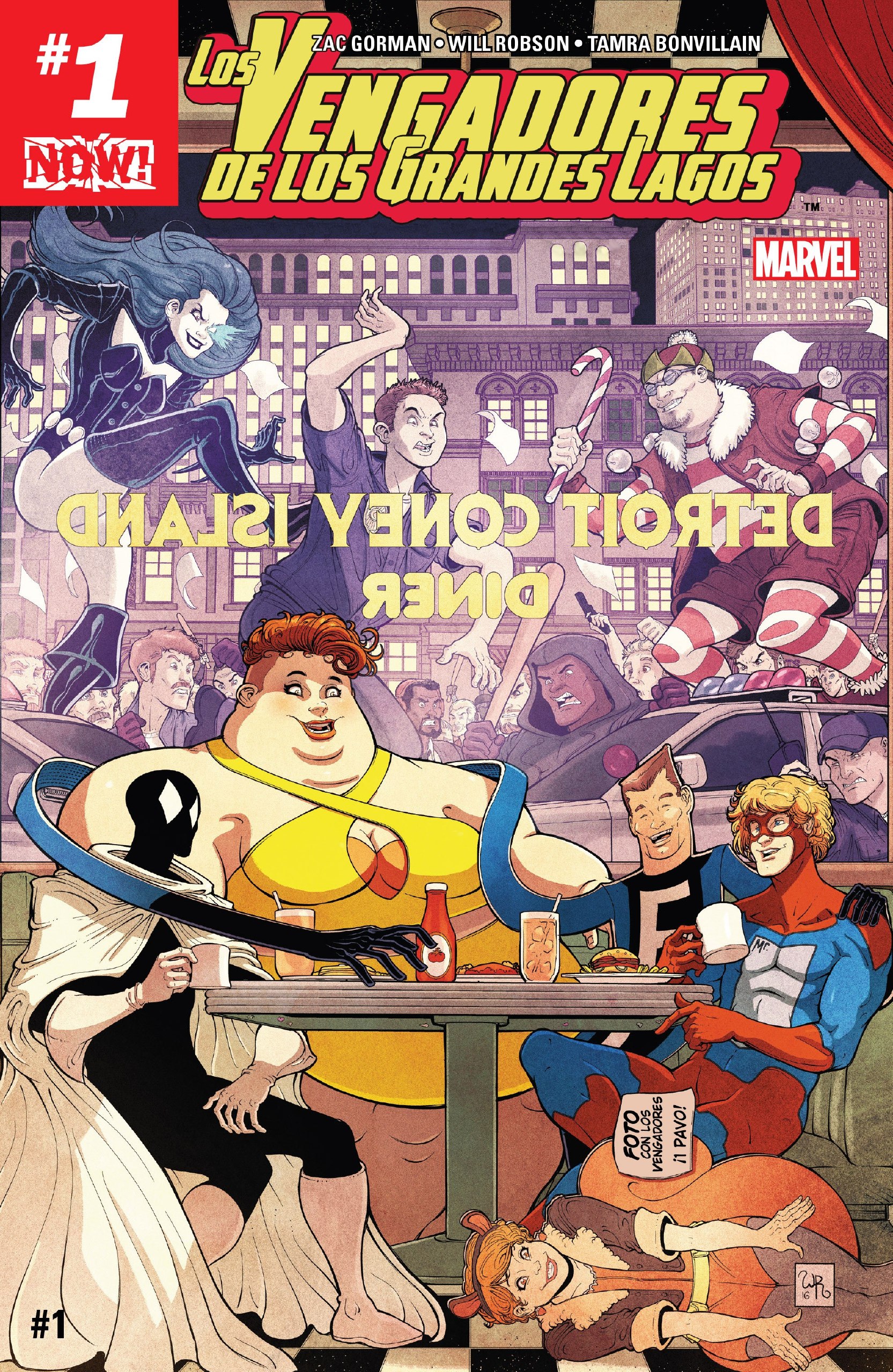 Portada ampliada de Los Vengadores de los Grandes Lagos
